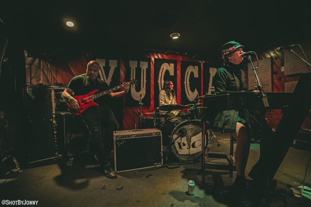 The Liz Rose band performing at PC Day in Tempe, Az, at Yucca Taproom.